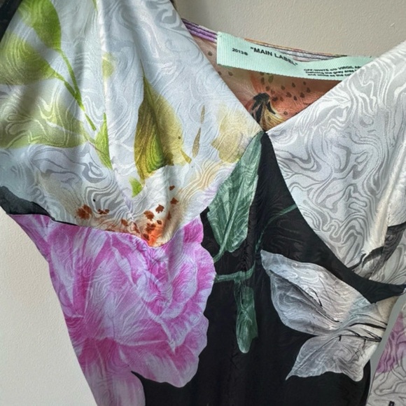 RARE Off-White x Virgil Abloh Runway 100% silk floral dress - Picture 4 of 8